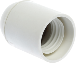 Douille E 27 simple bague blanche