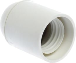 Douille E 27 simple bague blanche