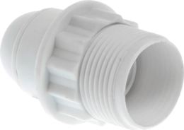 Douille E 27 double bague blanche