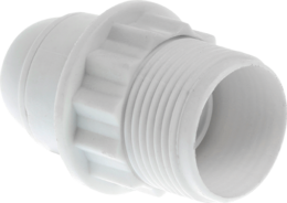 Douille E 27 double bague blanche