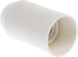 Douille E14 simple bague blanche