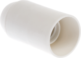 Douille E14 simple bague blanche