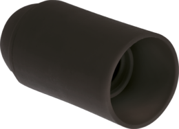 Douille E14 simple bague noire