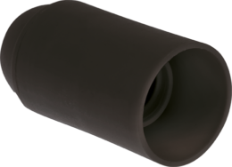 Douille E14 simple bague noire