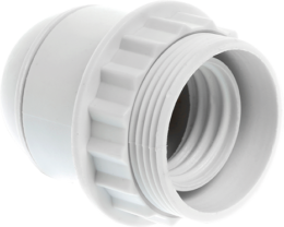 Douille E14 double bague blanche