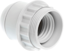 Douille E14 double bague blanche