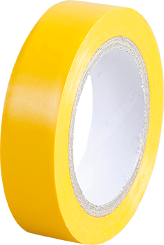 Ruban isolant jaune largeur 15mm, longueur 10m