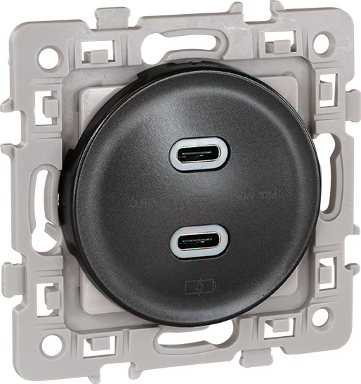 SQUARE chargeur double USB C 5,5V Vulcain