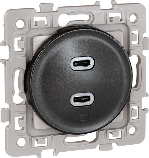 SQUARE chargeur double USB C 5,5V Vulcain
