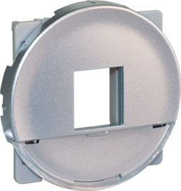 COMETE Plastron pour noyau de prise RJ45 format Keystone ( noyau non fourni) SILVER