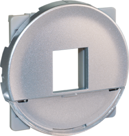 COMETE Plastron pour noyau de prise RJ45 format Keystone ( noyau non fourni) SILVER