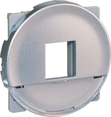 COMETE Plastron pour noyau de prise RJ45 format Keystone ( noyau non fourni) SILVER