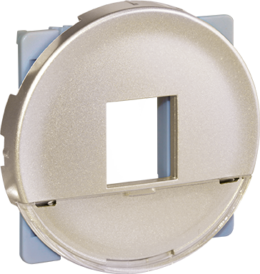 COMETE Plastron pour noyau de prise RJ45 format Keystone ( noyau non fourni) TITANE
