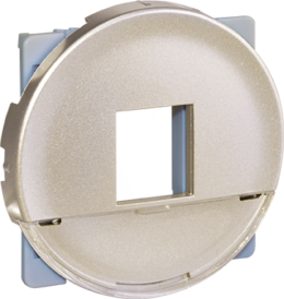 COMETE Plastron pour noyau de prise RJ45 format Keystone ( noyau non fourni) TITANE