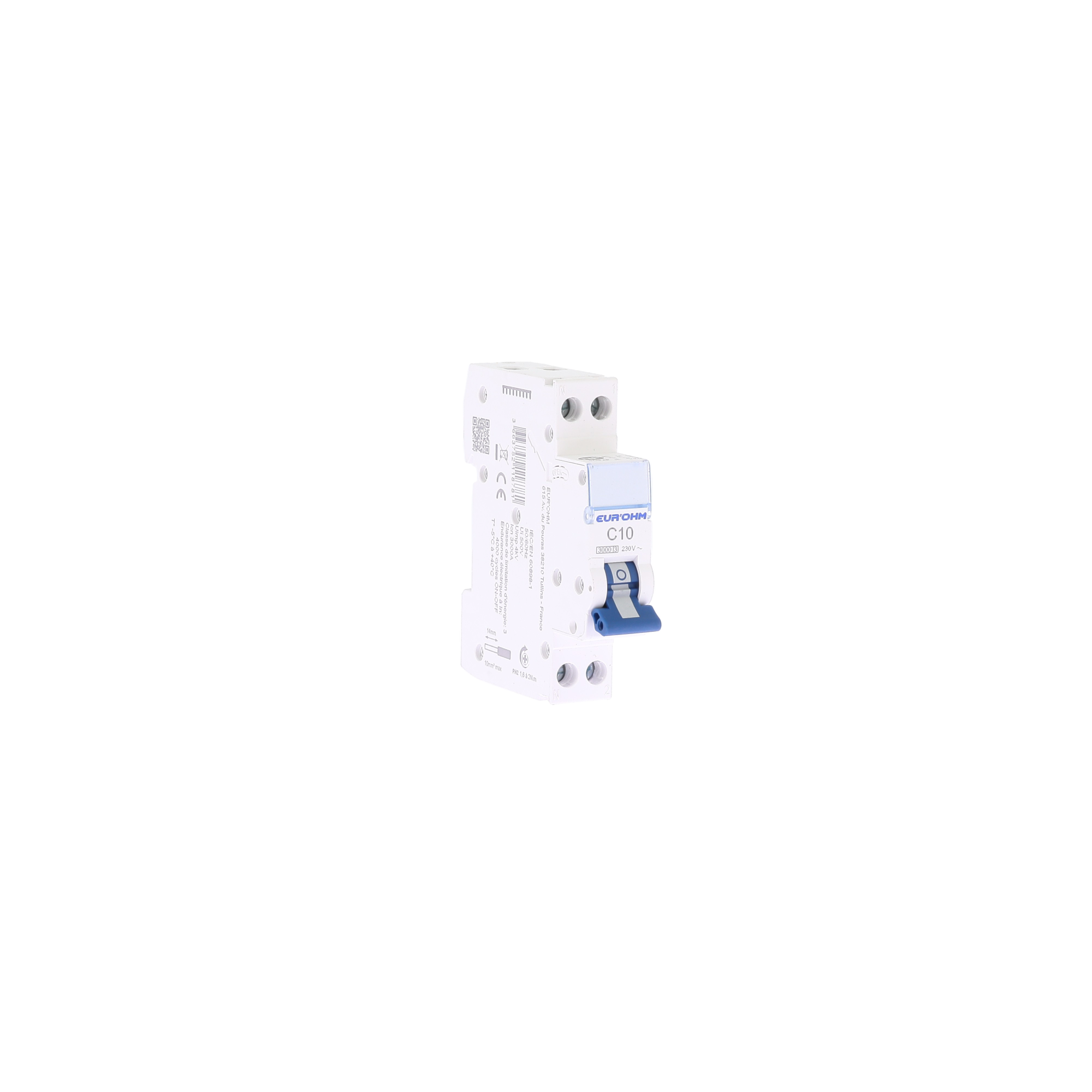 Disj. 1P+N 10A C vis/vis, 3kA