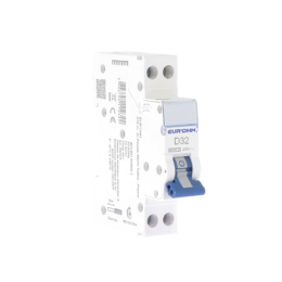 Disjoncteur 1P+N 32A courbe D connexion vis/vis  4,5kA NF