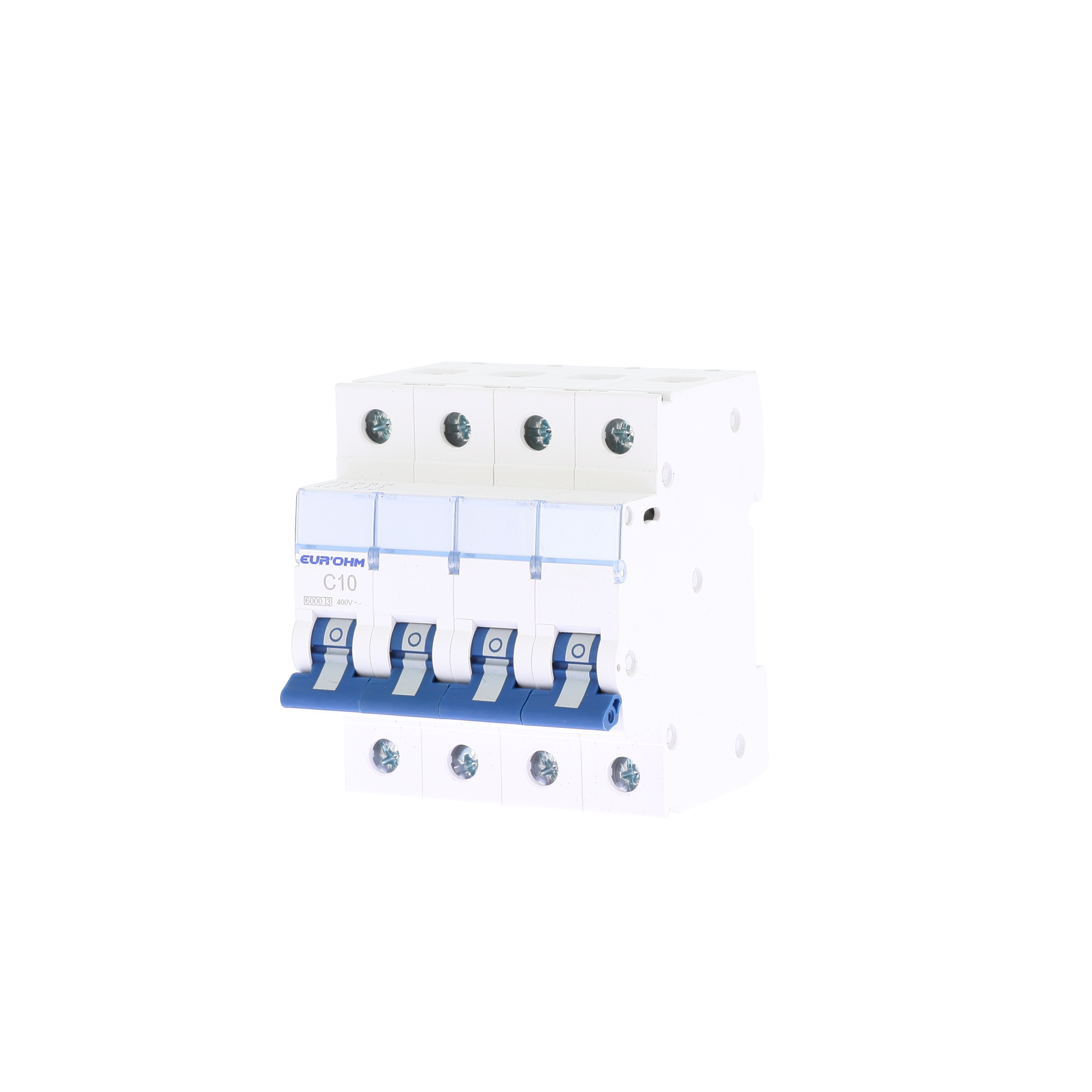 Disjoncteur 4P 10A courbe C connexion vis/vis 6kA NF - Image 2