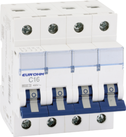 Disjoncteur 4P 16A courbe C connexion vis/vis 6kA NF