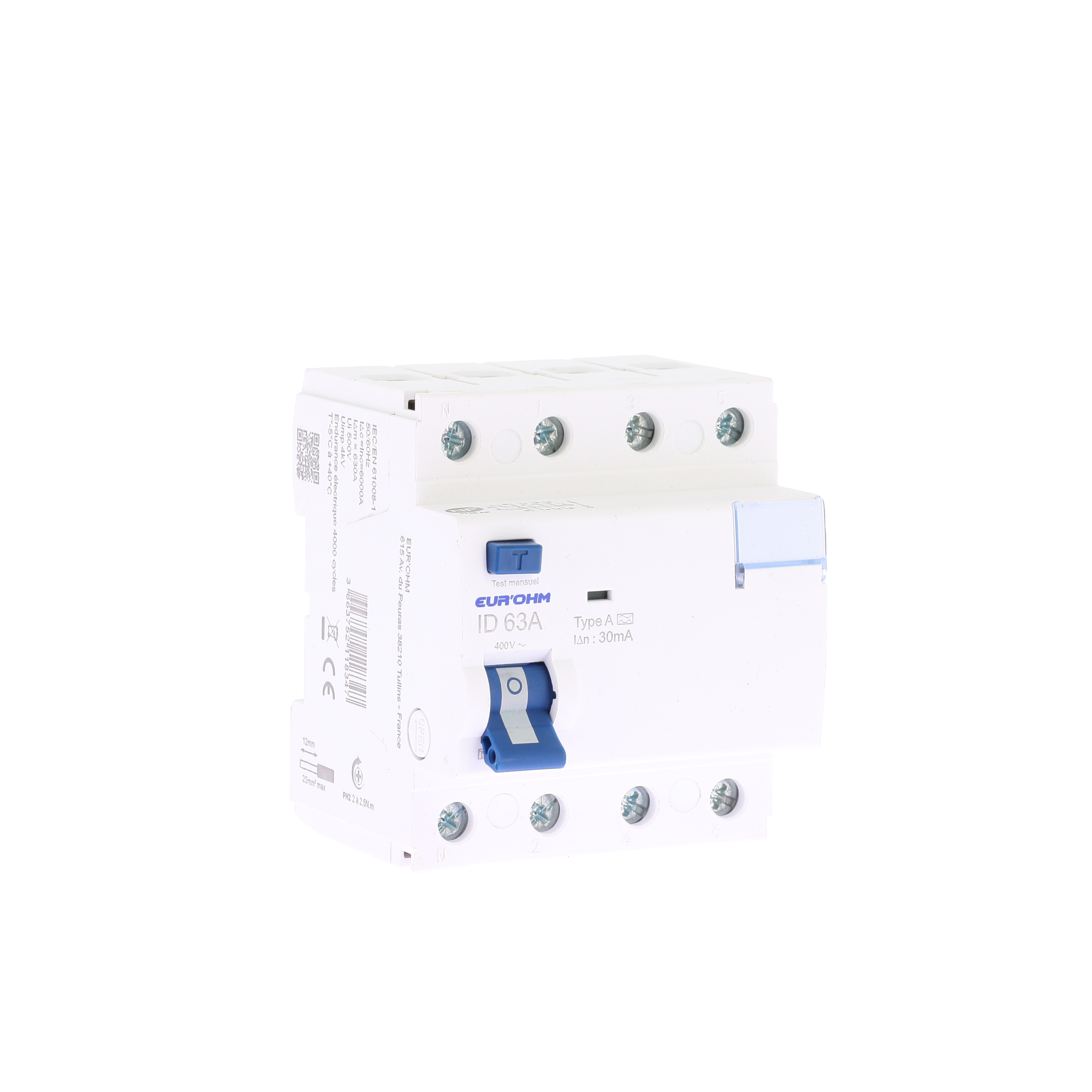 Interrupteur différentiel 4x63A 30mA type A
