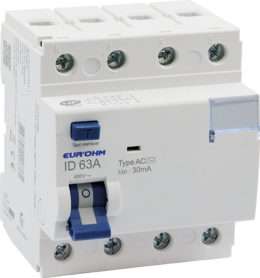 Interrupteur différentiel 4x63A  30mA type AC