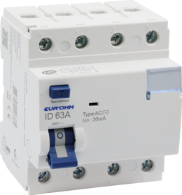 Interrupteur différentiel 4x63A  30mA type AC