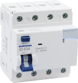 Interrupteur différentiel 4x63A  300mA type AC