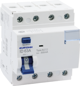 Interrupteur différentiel 4x63A  300mA type AC