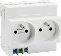 Prise double 2P+T modulaire