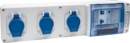 Coffret de chantier mono 3 prises simplifié - 1 disjoncteur diff. 16A + 3 prises 2P+T