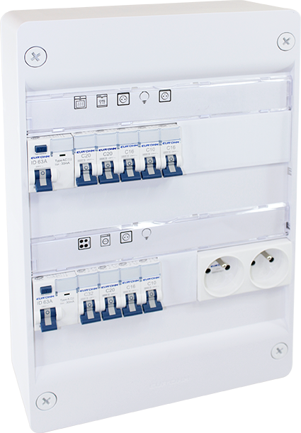 coffret RX 13m 2R monté-cablé evolutif pour T1/T2