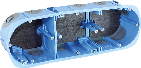 Boite d'appareillage AIR'métic 3 postes Ø67/68x50mm coupe-feu EI120 pour cloisons sèches