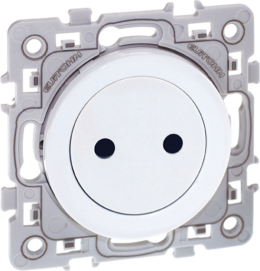 SQUARE Prise affleurante 2P blanc