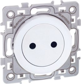 SQUARE Prise affleurante 2P blanc