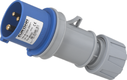 Fiche industrielle mobile droite 2P+T 16A 230V AC IP44