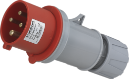 Fiche industrielle mobile droite 3P+T 32A 400V AC IP44