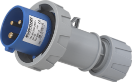 Fiche industrielle mobile droite 2P+T 16A 230V AC IP67
