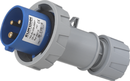 Fiche industrielle mobile droite 2P+T 16A 230V AC IP67