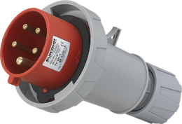 Fiche industrielle mobile droite 3P+N+T 32A 400V AC IP67