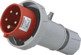 Fiche industrielle mobile droite 3P+N+T 32A 400V AC IP67