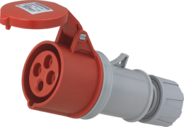 Prise industrielle mobile droite 3P+T 16A 400V AC IP44