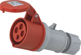 Prise industrielle mobile droite 3P+T 16A 400V AC IP44