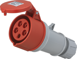 Prise industrielle mobile droite 3P+N+T 16A 400V AC IP44