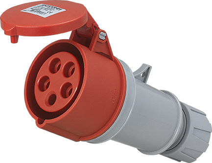 Prise industrielle mobile droite 3P+N+T 16A 400V AC IP44
