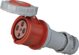 Prise industrielle mobile droite 3P+T 63A 400V AC IP67
