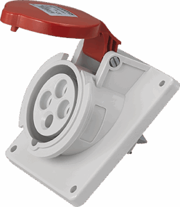 socle pris10° 3P+T 16A IP44