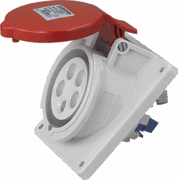 socle pris10° 3P+N+T 16A IP44