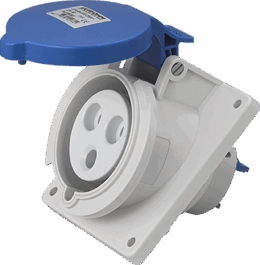 socle pris10° 2P+T 32A IP44