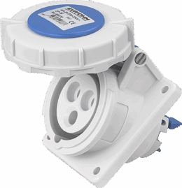 socle pris10° 2P+T 16A IP67