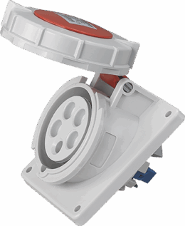 socle pris10° 3P+N+T 16A IP67