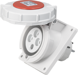 Socle de prise industrielle à encastrer à 10° 3P+T 32A 400V AC IP67